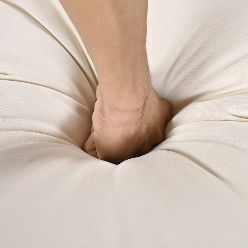 6-Piece Rope Patio Furniture Set, Outdoor Furniture with Acacia Wood Cool Bar Table with Ice Bucket, Deep Seat Patio Conversation Set with Two Stools for Backyard Porch Balcony (Black & Beige)