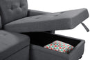 Nathan - Reversible Sleeper Sectional Sofa With Storage Chaise, USB Charging Ports And Pocket