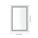 36x24 LED Lighted Bathroom Wall Mounted Mirror with High Lumen+Anti-Fog Separately Control
