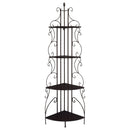 4 Shelf Corner Bookcase - Cappuccino
