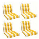 Outdoor Chair Cushions Set of 8 - Tufted Waterproof Seat Pads