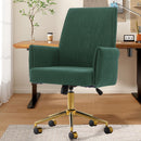 Ergonomic Mid-Back Office Chair With Gold Base by HouseOfZazla