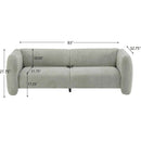 Tonson 83" 3-Seater Boucle Sofa with Wave Design by HouseOfZazla
