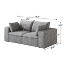 71" Cloud Sofa in Corduroy Fabric