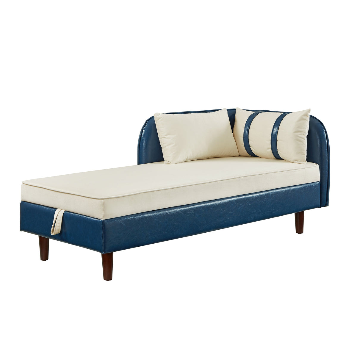 65" Storage Chaise Lounge Sofa, photo 10 of 10