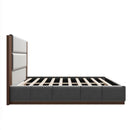 Modern Upholstered Platform Bed With Extended Headboard by HouseOfZazla