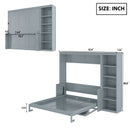 Sturdy Murphy Bed With Desk And Bookshelf by HouseOfZazla