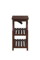 Wasaki - Accent Table With USB - Espresso by HouseOfZazla