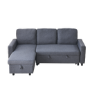 78.8" Reversible Sleeper Combo Sofa with Pullout Bed, Comfortable Linen L-Shaped Combo Sofa Sofa Bed, Living Room Furniture Sets for Tight Spaces