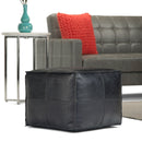 Bowen - Square Pouf - Black by HouseOfZazla