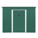 4.2 x 9.1 Ft Outdoor Storage Shed, Metal Tool Shed with Lockable Doors Vents, Utility Garden Shed for Patio Lawn Backyard, Green