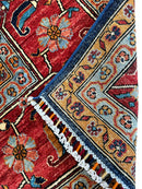 Hand-Knotted Afghani Bidjar Wool Rug – 9’x12’ – Intricate Geometric & Floral Motifs