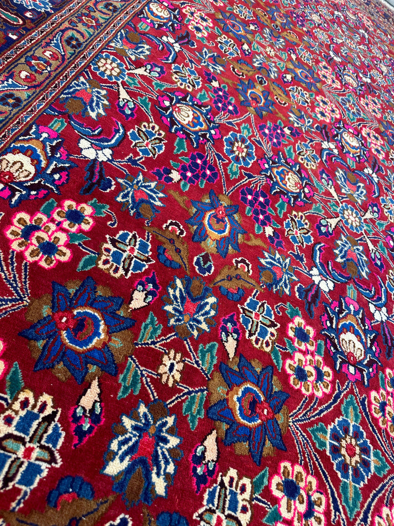 Persian Mashhad I Fine Allover Rug Wool 7 x 10