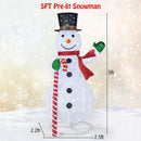 5 Feet Pop-up Christmas Snowman with 180 LED Lights by LJGDeals