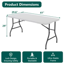 4ft/6ft Portable Plastic Folding Table – Indoor & Outdoor Dining by 2Dropme