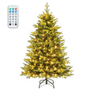 5 Feet Artificial Xmas Tree Hinged with 11 Lighting Modes and Remote Control by DirectDeals