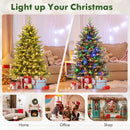 5 Feet Artificial Xmas Tree Hinged with 11 Lighting Modes and Remote Control by DirectDeals