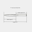 5" Hammered Utility Knife by Swiss Diamond