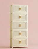 2-6 Layer Foldable Rolling Storage Bin Cabinet | Large Capacity Closet Organizer by 2Dropme