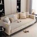 Non-Slip Couch Cover with Gold Trim, Sofa Slipcover for Sectional & Loveseat by Slipcover KAS™