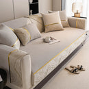 Non-Slip Couch Cover with Gold Trim, Sofa Slipcover for Sectional & Loveseat by Slipcover KAS™