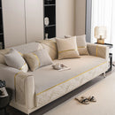 Non-Slip Couch Cover with Gold Trim, Sofa Slipcover for Sectional & Loveseat by Slipcover KAS™