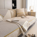 Non-Slip Couch Cover with Gold Trim, Sofa Slipcover for Sectional & Loveseat by Slipcover KAS™