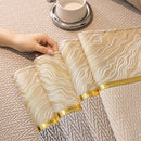 Non-Slip Couch Cover with Gold Trim, Sofa Slipcover for Sectional & Loveseat by Slipcover KAS™