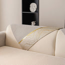 Non-Slip Couch Cover with Gold Trim, Sofa Slipcover for Sectional & Loveseat by Slipcover KAS™