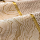 Non-Slip Couch Cover with Gold Trim, Sofa Slipcover for Sectional & Loveseat by Slipcover KAS™