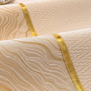 Non-Slip Couch Cover with Gold Trim, Sofa Slipcover for Sectional & Loveseat