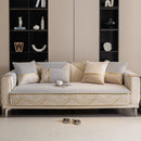 Non-Slip Couch Cover with Gold Trim, Sofa Slipcover for Sectional & Loveseat by Slipcover KAS™
