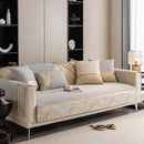 Non-Slip Couch Cover with Gold Trim, Sofa Slipcover for Sectional & Loveseat by Slipcover KAS™