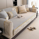 Non-Slip Couch Cover with Gold Trim, Sofa Slipcover for Sectional & Loveseat by Slipcover KAS™