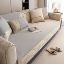 Non-Slip Couch Cover with Gold Trim, Sofa Slipcover for Sectional & Loveseat by Slipcover KAS™