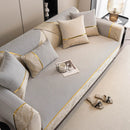 Non-Slip Couch Cover with Gold Trim, Sofa Slipcover for Sectional & Loveseat by Slipcover KAS™