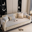 Non-Slip Couch Cover with Gold Trim, Sofa Slipcover for Sectional & Loveseat by Slipcover KAS™