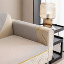 Non-Slip Couch Cover with Gold Trim, Sofa Slipcover for Sectional & Loveseat by Slipcover KAS™