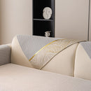 Non-Slip Couch Cover with Gold Trim, Sofa Slipcover for Sectional & Loveseat by Slipcover KAS™