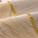 Non-Slip Couch Cover with Gold Trim, Sofa Slipcover for Sectional & Loveseat by Slipcover KAS™