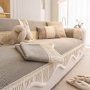 Dog Washable Sofa Protector Cover, Non-Slip Couch Slipcover with Soft Furry Trim