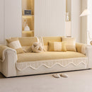 Dog Washable Sofa Protector Cover, Non-Slip Couch Slipcover with Soft Furry Trim