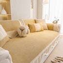 Dog Washable Sofa Protector Cover, Non-Slip Couch Slipcover with Soft Furry Trim