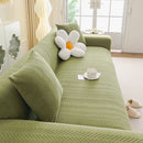 High Stretch Herringbone Textured Slipcover for Standard & L-Shaped Sectional Couches by Slipcover KAS™