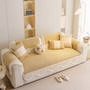 Dog Washable Sofa Protector Cover, Non-Slip Couch Slipcover with Soft Furry Trim