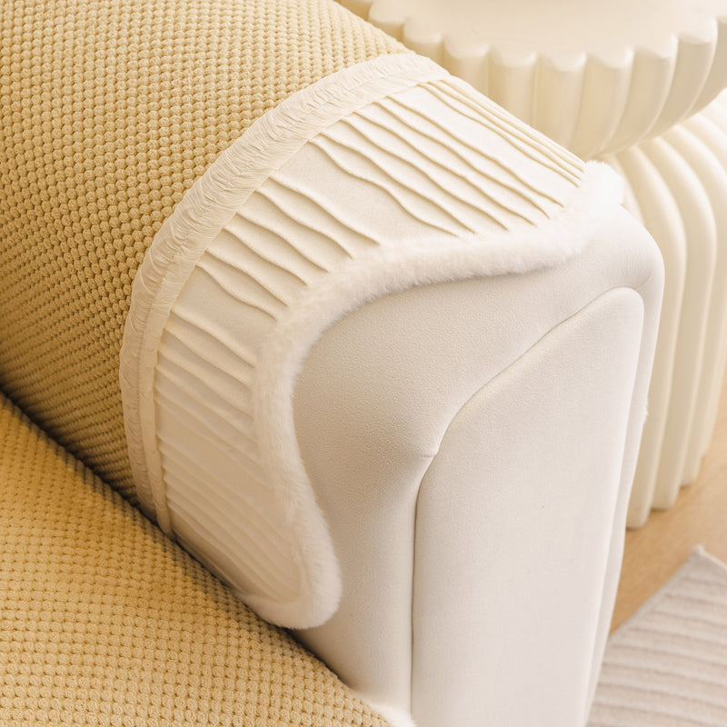 Dog Washable Sofa Protector Cover, Non-Slip Couch Slipcover with Soft Furry Trim