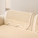 Dog Washable Sofa Protector Cover, Non-Slip Couch Slipcover with Soft Furry Trim