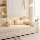 Dog Washable Sofa Protector Cover, Non-Slip Couch Slipcover with Soft Furry Trim