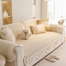 Dog Washable Sofa Protector Cover, Non-Slip Couch Slipcover with Soft Furry Trim