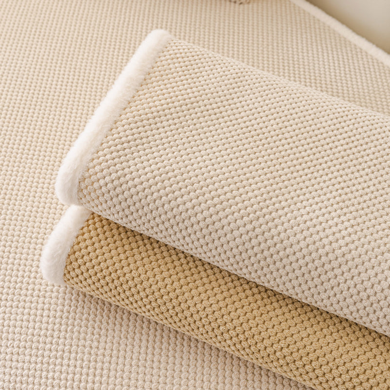 Dog Washable Sofa Protector Cover, Non-Slip Couch Slipcover with Soft Furry Trim